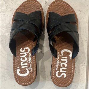 Circus by Sam Edelman Black Sandals Comfortable Casual Footwear